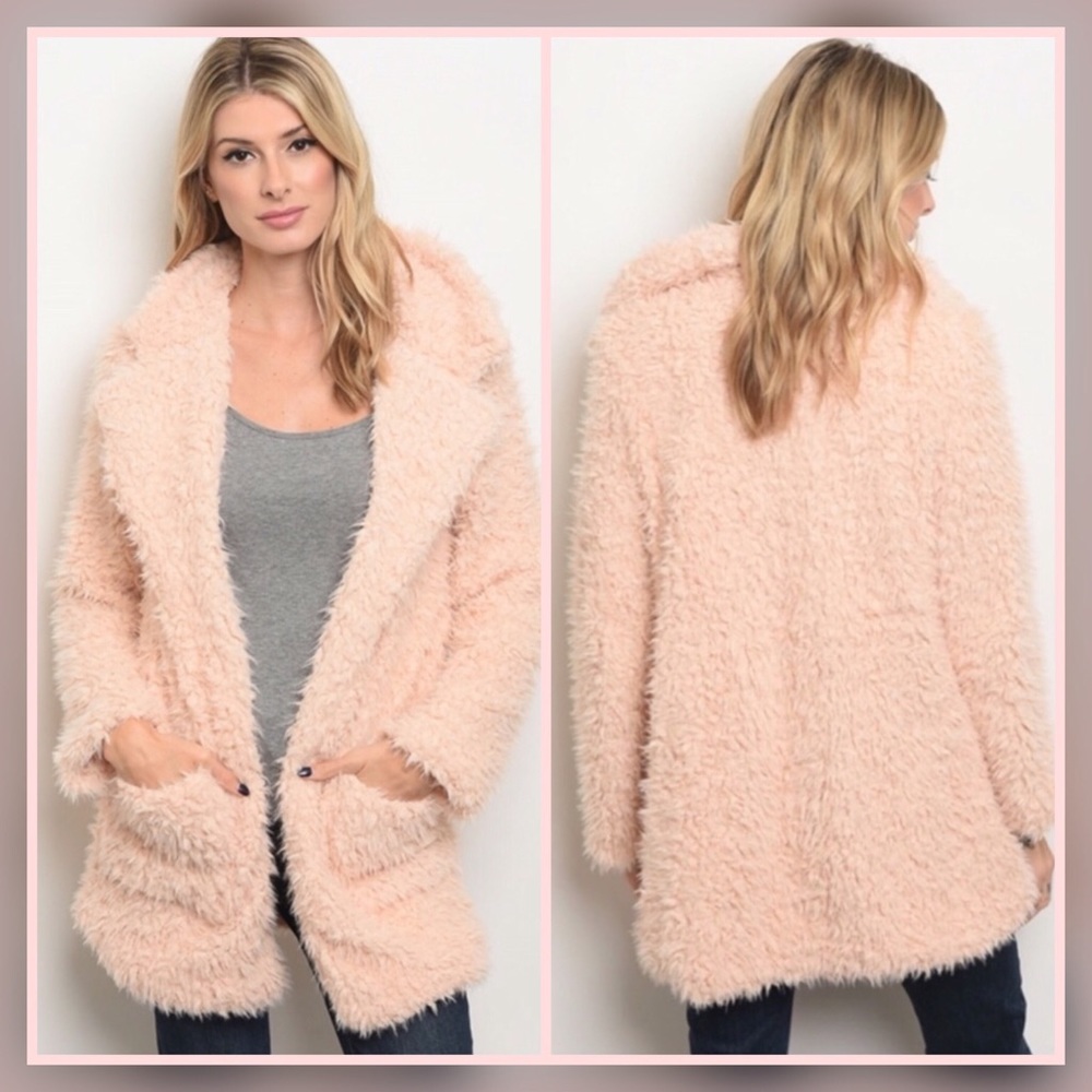 🌸🌼 Blush Sherpa Coat